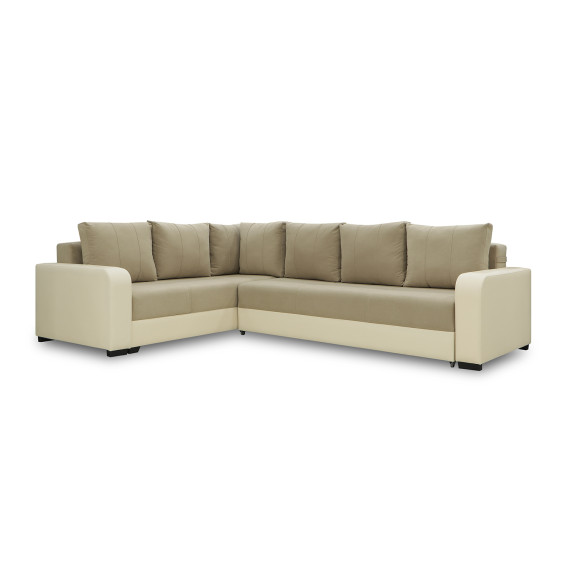 დივანი HOBEL CORNER KATRIN F/P LEATHER VANILLA/BEIGE LEONARDO 3 L (6)
