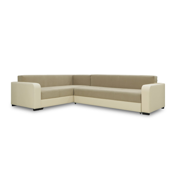 დივანი HOBEL CORNER KATRIN F/P LEATHER VANILLA/BEIGE LEONARDO 3 L (6)