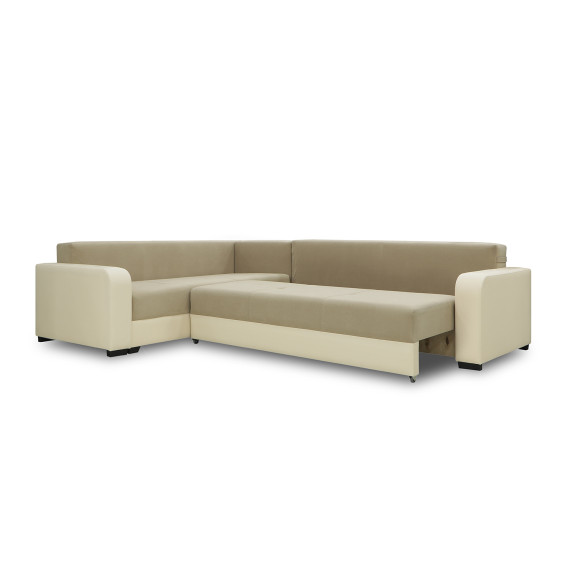 დივანი HOBEL CORNER KATRIN F/P LEATHER VANILLA/BEIGE LEONARDO 3 L (6)