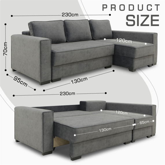 დივანი HOBEL CORNER LIZA PLUS F/P DARK GREY JAGUAR 9 R (5)
