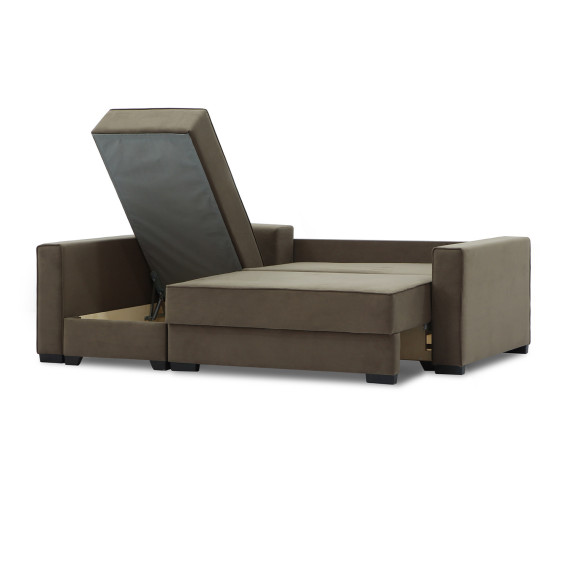 დივანი HOBEL CORNER LIZA PLUS F/P BROWN LEONARDO 6 L (5)