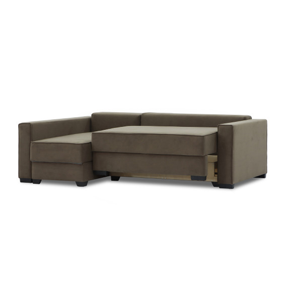 დივანი HOBEL CORNER LIZA PLUS F/P BROWN LEONARDO 6 L (5)