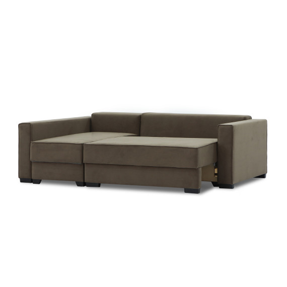 დივანი HOBEL CORNER LIZA PLUS F/P BROWN LEONARDO 6 L (5)