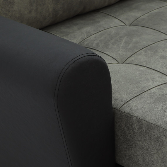 диван HOBEL CORNER MODERN BLACK 4503/ GREY RONALDO 1808 (4)