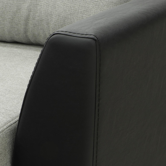 დივანი HOBEL CORNER MODERN LUXE BLACK 4503/ LIGHT GREY ASTERI 3 (4)