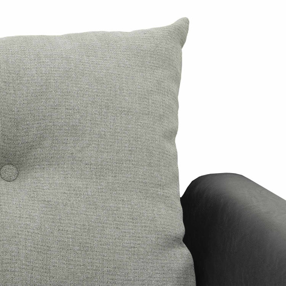 დივანი HOBEL CORNER MODERN LUXE BLACK 4503/ LIGHT GREY ASTERI 3 (4)