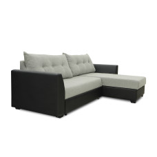 диван HOBEL CORNER MODERN LUXE BLACK 4503/ LIGHT GREY ASTERI 3 (4)
