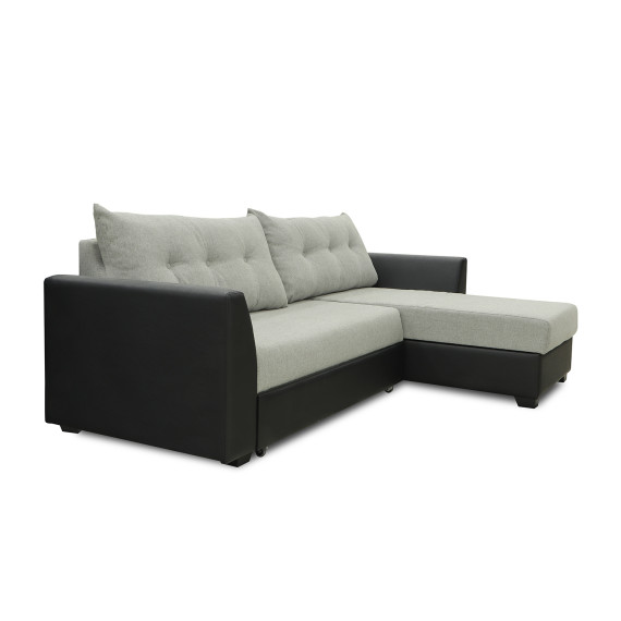 დივანი HOBEL CORNER MODERN LUXE BLACK 4503/ LIGHT GREY ASTERI 3 (4)