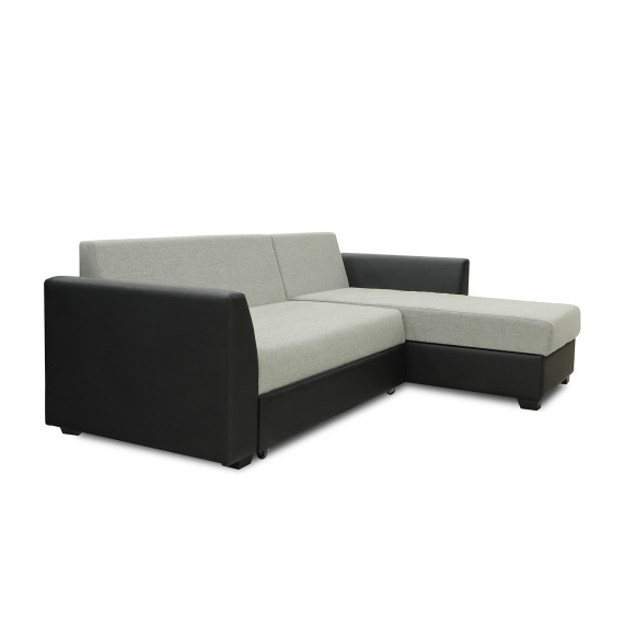 დივანი HOBEL CORNER MODERN LUXE BLACK 4503/ LIGHT GREY ASTERI 3 (4)