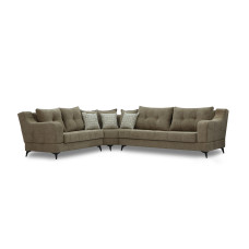 диван HOBEL CORNER NEW YORK BROWN BEATTO 1015/ LAMENIA 1016 L (4)