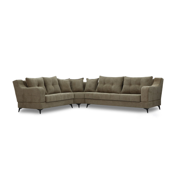 დივანი HOBEL CORNER NEW YORK BROWN BEATTO 1015/ LAMENIA 1016 L (4)