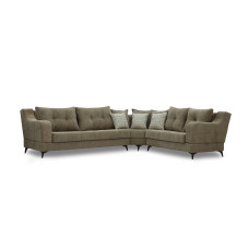 диван HOBEL CORNER NEW YORK BROWN BEATTO 1015/ LAMENIA 1016 R (4)