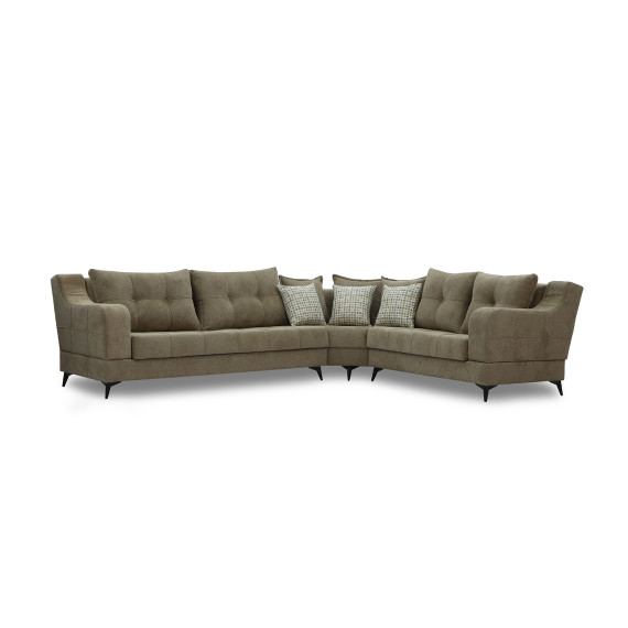 დივანი HOBEL CORNER NEW YORK BROWN BEATTO 1015/ LAMENIA 1016 R (4)