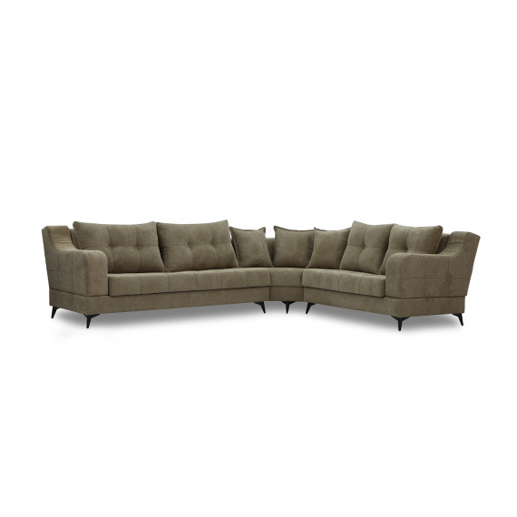 დივანი HOBEL CORNER NEW YORK BROWN BEATTO 1015/ LAMENIA 1016 R (4)