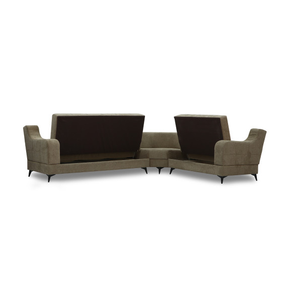 დივანი HOBEL CORNER NEW YORK BROWN BEATTO 1015/ LAMENIA 1016 R (4)