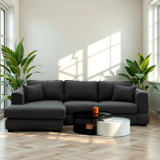 диван HOBEL CORNER SIDNEY PLUS DARK GREY BUKLE 15 L (3)