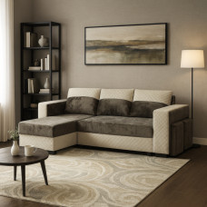 დივანი HOBEL CORNER SONYA F/P LIGHT CAPPUCCINO MONACO 4/CREAM BONCUK 6 L (5)