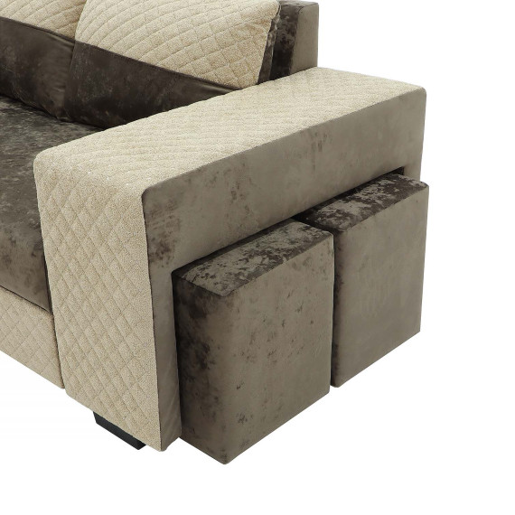 диван HOBEL CORNER SONYA BROWN MONACO 5/BROWN  BONCUK 6 L (5)