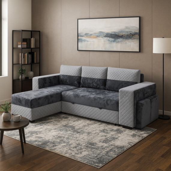 დივანი HOBEL CORNER SONYA F/P LIGHT GREY MONACO 13/GREY BONCUK 19 L (5)