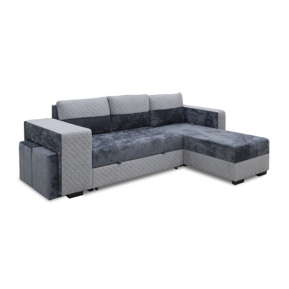 დივანი HOBEL CORNER SONYA DARK GREY MONACO 15/ LIGHT GREY BONCUK 19 R (5)