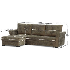 диван HOBEL CORNER TEXAS BROWN MONACO 5 L (5)