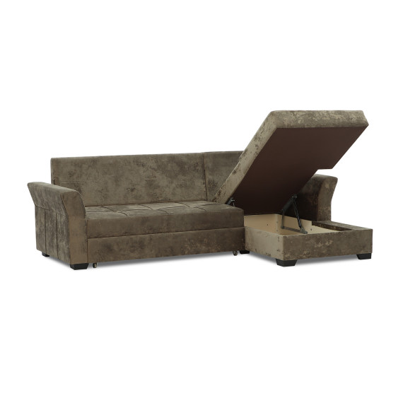 sofa HOBEL CORNER TEXAS BROWN MONACO 5 R (5)