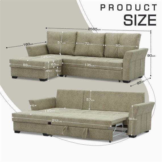 დივანი HOBEL CORNER TEXAS CREAM RONALDO 1803 L (5)