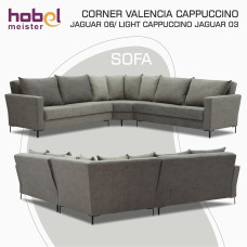 диван HOBEL CORNER VALENCIA CAPPUCCINO JAGUAR 06/ LIGHT CAPPUCCINO JAGUAR 03 (3)