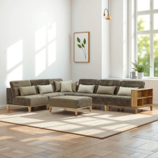 диван HOBEL CORNER WOOD DARK CAPPUCCINO MONACO 5/ INFINITY 103/INFINITY 290 L(5)