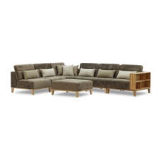sofa HOBEL CORNER WOOD DARK CAPPUCCINO MONACO 5/ INFINITY 103/INFINITY 290 L(5)