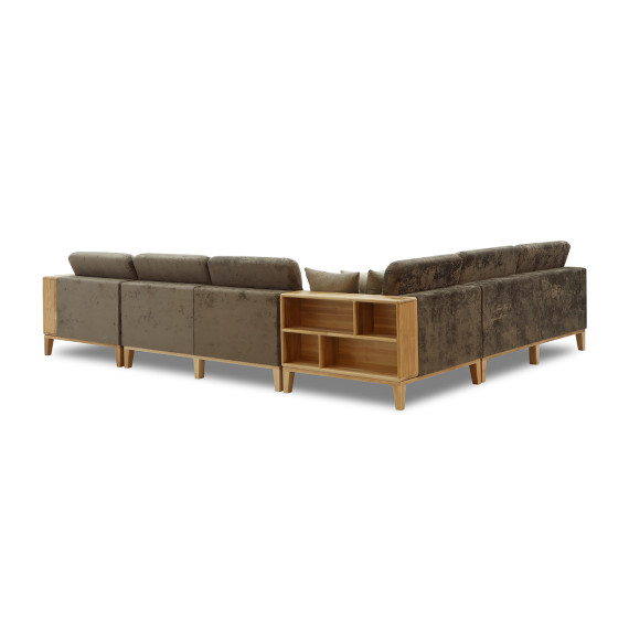 диван HOBEL CORNER WOOD DARK CAPPUCCINO MONACO 5/ INFINITY 103/INFINITY 290 L(5)
