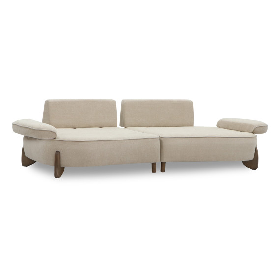 sofa HOBEL DANIA 2 STR CREAM BONCUK 4/ BROWN BEATTO 1012 (2)