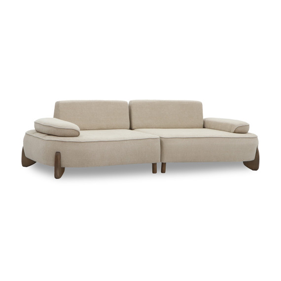 sofa HOBEL DANIA 2 STR CREAM BONCUK 4/ BROWN BEATTO 1012 (2)