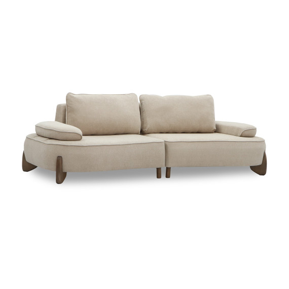 sofa HOBEL DANIA 2 STR CREAM BONCUK 4/ BROWN BEATTO 1012 (2)