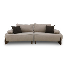 sofa HOBEL DANIA 2 STR OAK CREAM BONCUK 4/ BROWN BELLA 6 (3)