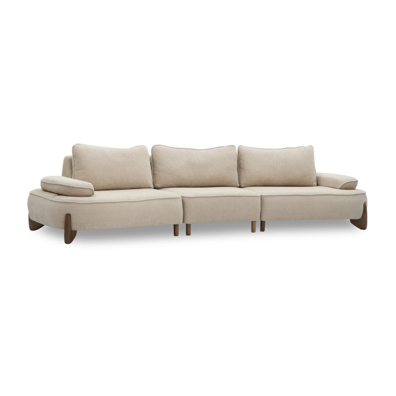 sofa HOBEL DANIA 3 STR CREAM BONCUK 4/ BROWN BEATTO 1012 (3)