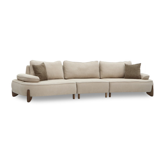sofa HOBEL DANIA 3 STR CREAM BONCUK 4/ BROWN BEATTO 1012 (3)