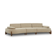 sofa HOBEL DANIA 3 STR OAK CREAM BONCUK 4/ BROWN BELLA 6 (4)