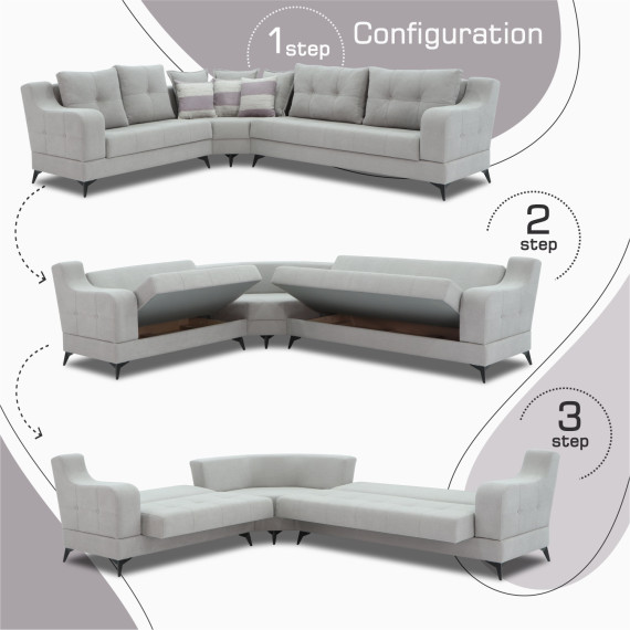 დივანი HOBEL CORNER NEW YORK  GREY BUKLE 9/ RETTIO 1012 R (4)