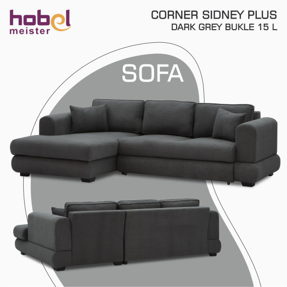 диван HOBEL CORNER SIDNEY PLUS DARK GREY BUKLE 15 L (3)