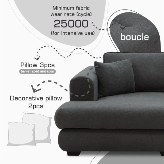 диван HOBEL CORNER SIDNEY PLUS DARK GREY BUKLE 15 L (3)