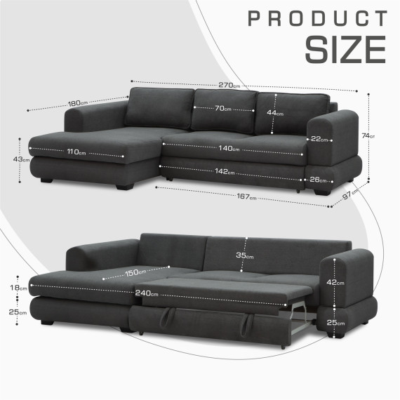 диван HOBEL CORNER SIDNEY PLUS DARK GREY BUKLE 15 L (3)
