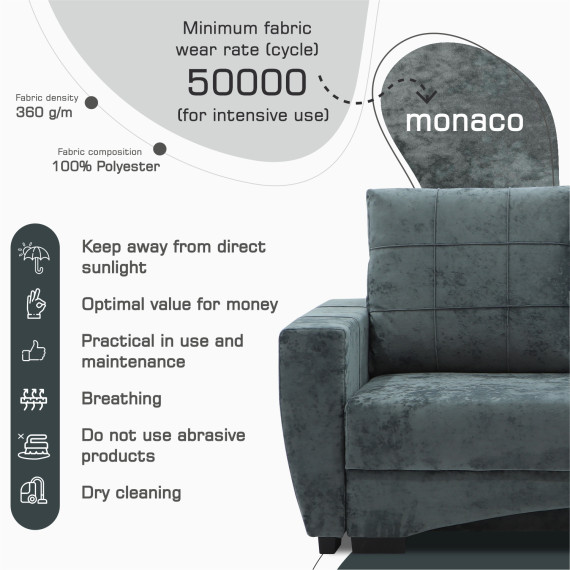 гарнитур HOBEL LI 3+1+1 F/P DARK GREY MONACO 15 (5)