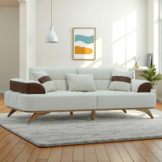 sofa HOBEL MANHATTAN HONEY PHANTOM 6 /WHITE BONCUK 2 (1)