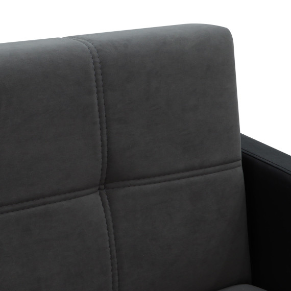 დივანი HOBEL MARVEL ECONOM BLACK 4503/ DARK GREY LEONARDO 15 (2)