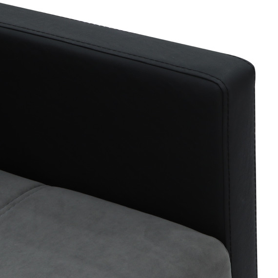 დივანი HOBEL MARVEL ECONOM BLACK 4503/ DARK GREY LEONARDO 15 (2)