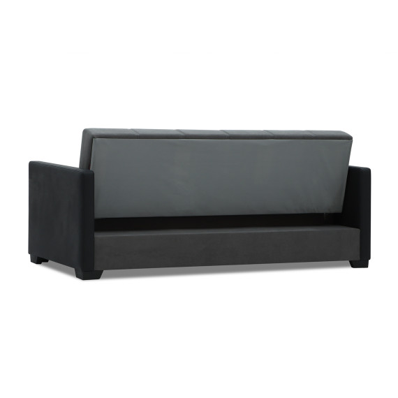 დივანი HOBEL MARVEL ECONOM BLACK 4503/ DARK GREY LEONARDO 15 (2)