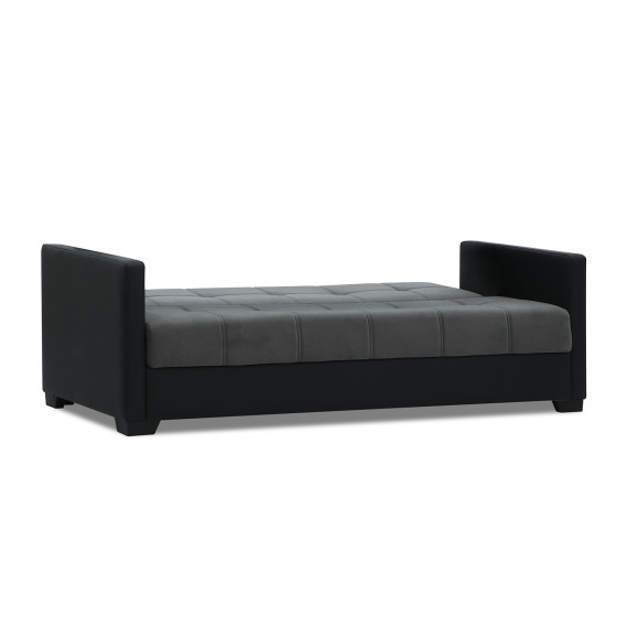დივანი HOBEL MARVEL ECONOM BLACK 4503/ DARK GREY LEONARDO 15 (2)