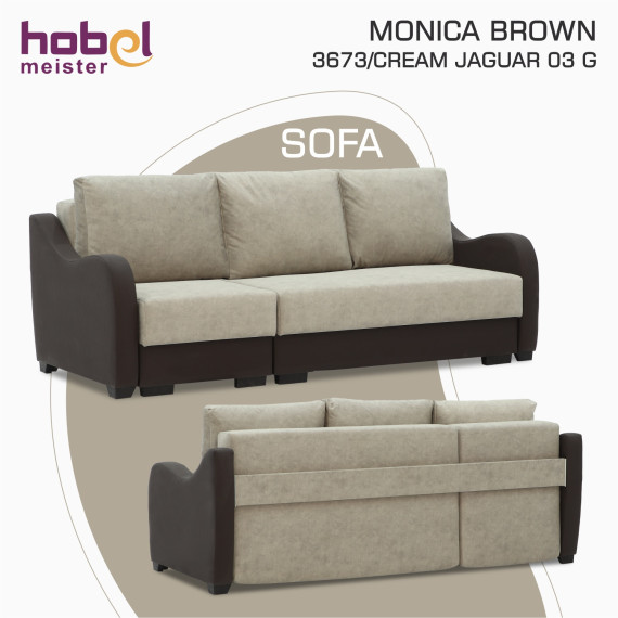 диван HOBEL MONICA BROWN 3673/CREAM JAGUAR 03 G (4)