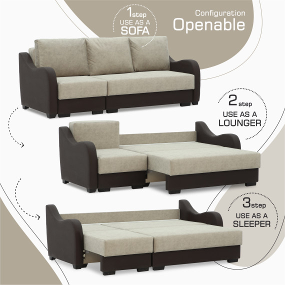 диван HOBEL MONICA BROWN 3673/CREAM JAGUAR 03 G (4)